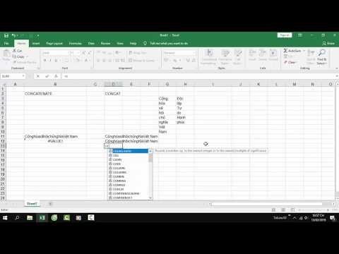 Mẹo vặt excel: Hàm CONCAT của excel 2019 so với hàm CONCATENATE của các phiên bản excel trước đó